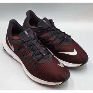 Nike Men's Quest Athletic Running Shoes Sneakers Red Silver White Size 13